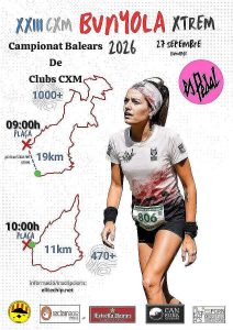 XXIII CxM Bunyola Xtrem 2026 — Campeonato de Baleares de Clubs, 27 de septiembre