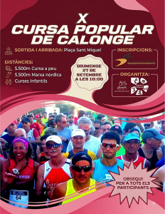 Cartel X Cursa Popular Calonge 2026