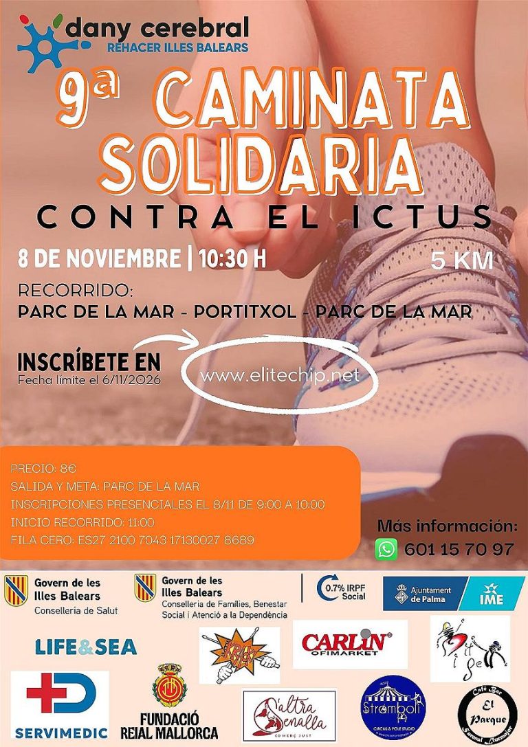 Cartel 9a Caminata solidaria Para La Prevención Del Ictus 2026